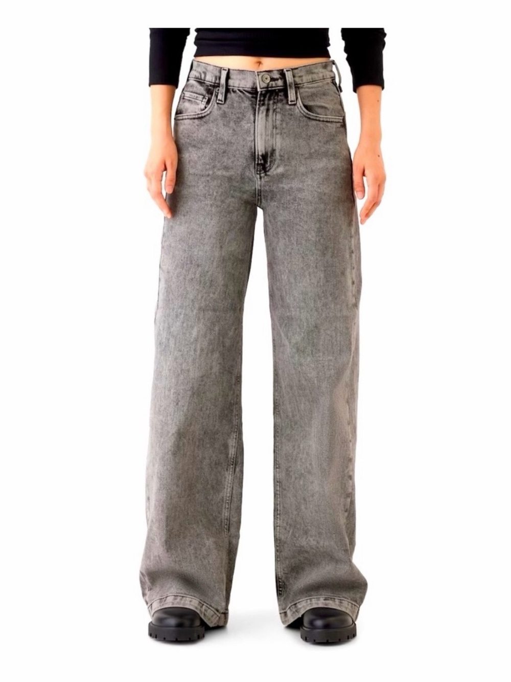 GAP High-Rise Stride Grey Jeans